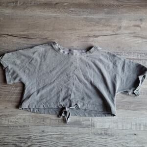 (M) ZYIA ACTIVE cropped short sleeve top